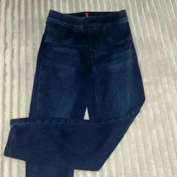Spanx Jean-ish Ankle Denim Leggings Womens Size Small Blue Denim Pull On - Picture 3 of 8